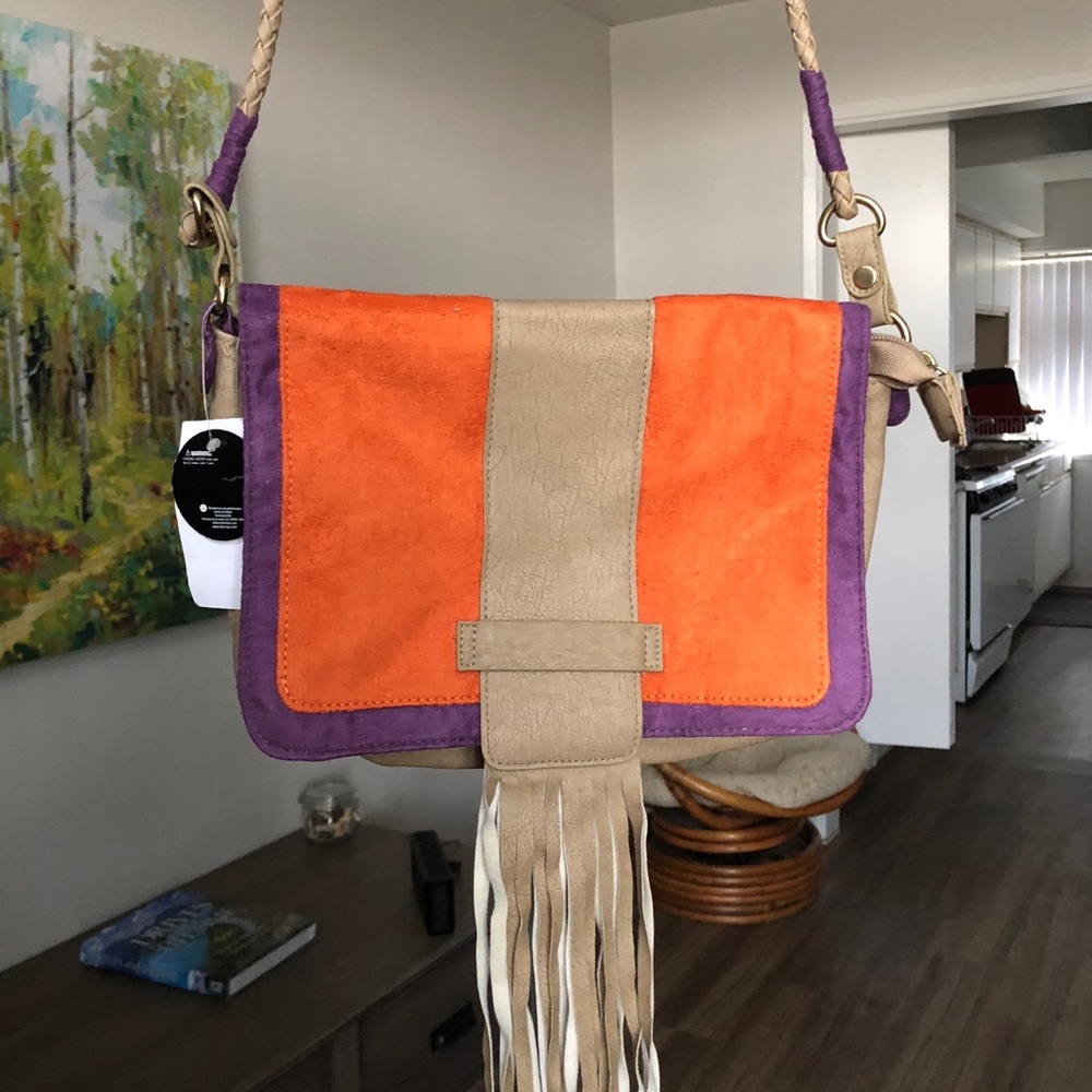 Faux leather and suede Crossbody bag